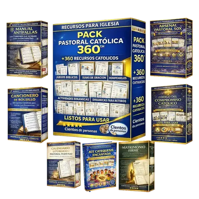 PACK PASTORAL CATÓLICA 360 — +360 Recursos Católicos Listos para Usar